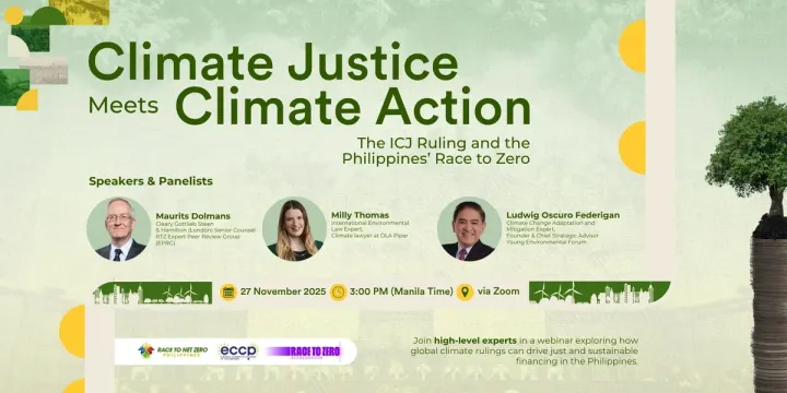 Poster for Climate Justice Meets Climate Action: The ICJ Ruling and the Philippines' Race to Zero